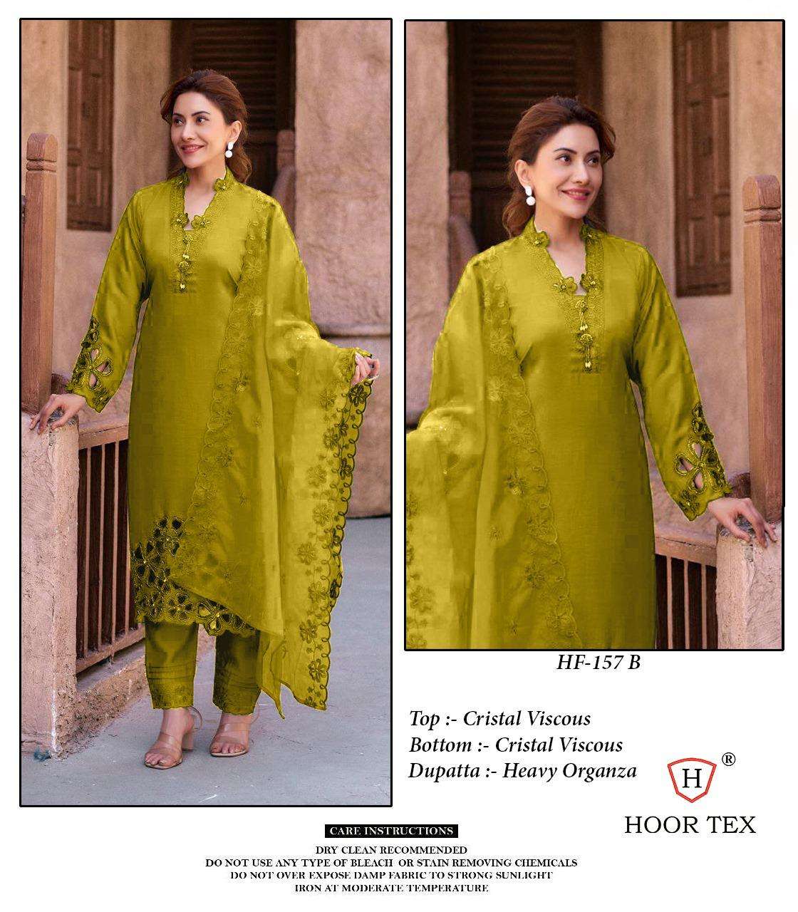 Hf 157 Hoor Tex Viscose Pakistani Readymade Suits Wholesale Rate
