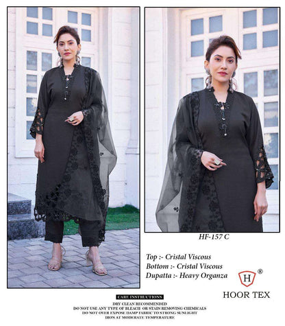 Hf 157 Hoor Tex Viscose Pakistani Readymade Suits Wholesale Rate