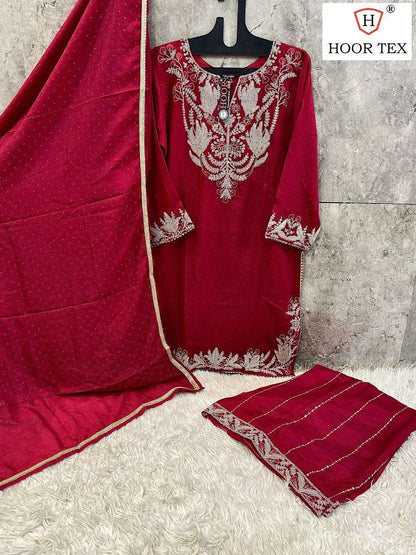 Hf 171 Hoor Tex Chinon Pakistani Readymade Suits Wholesaler India