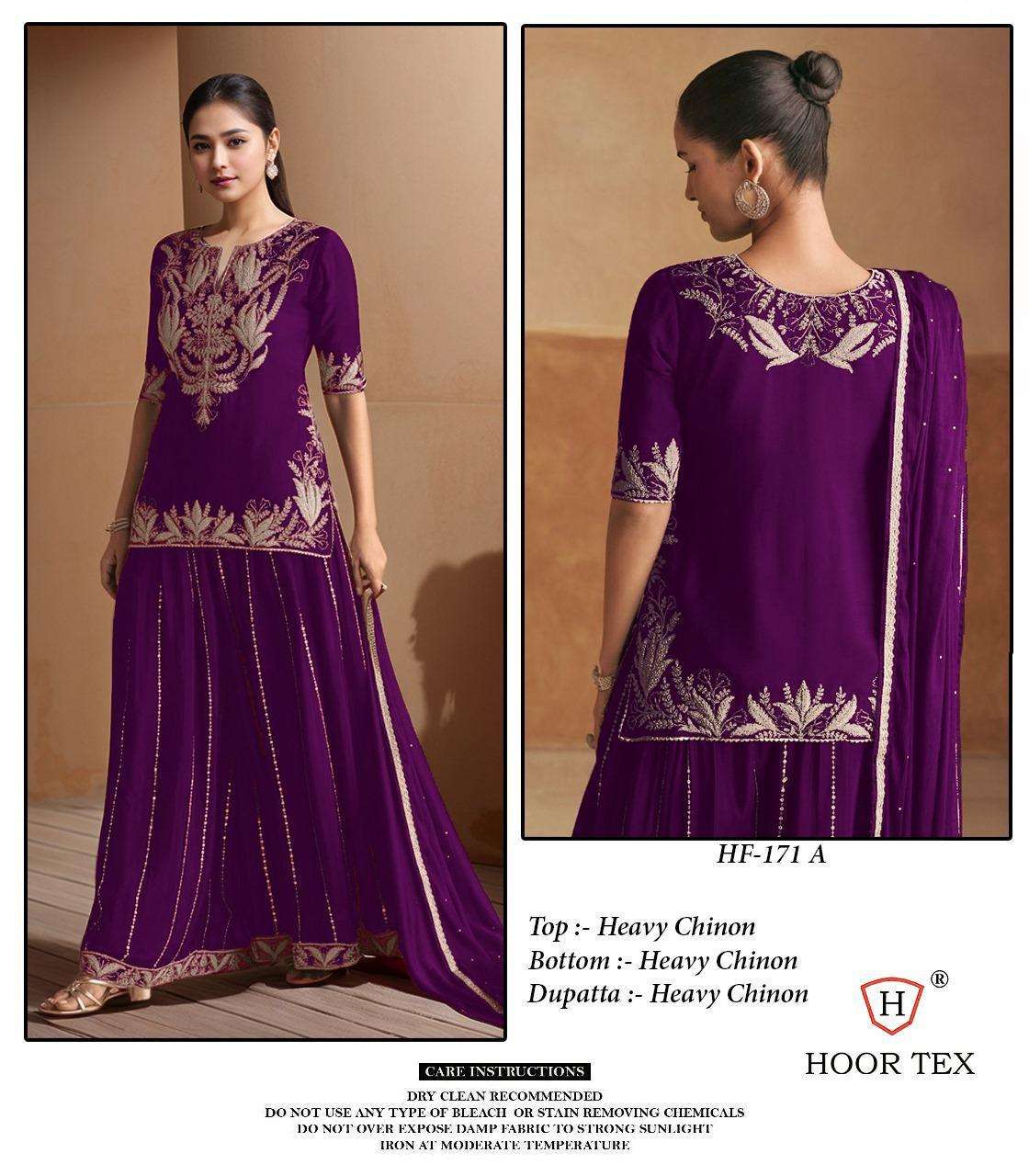 Hf 171 Hoor Tex Chinon Pakistani Readymade Suits Wholesaler India