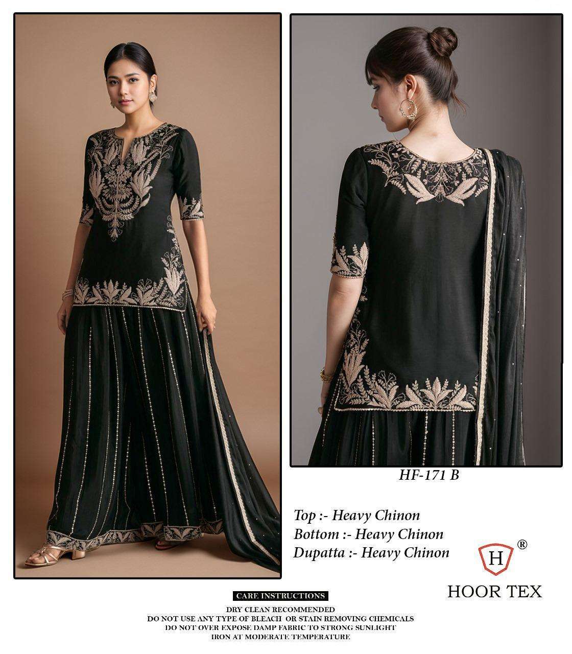 Hf 171 Hoor Tex Chinon Pakistani Readymade Suits Wholesaler India