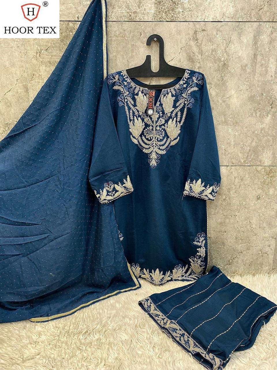 Hf 171 Hoor Tex Chinon Pakistani Readymade Suits Wholesaler India