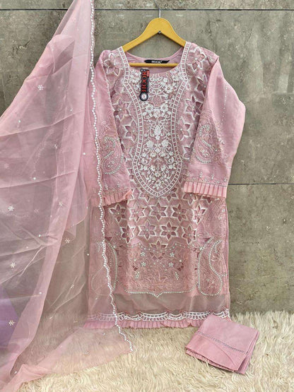 Hf 177 Hoor Tex Organza Pakistani Readymade Suits Manufacturer Gujarat
