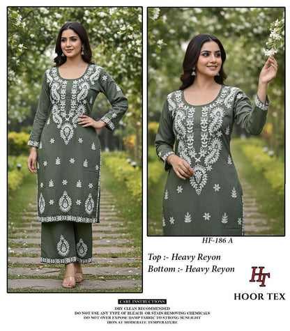 Hf 186 Hoor Tex Heavy Reyon Co Ord Set Wholesale Price