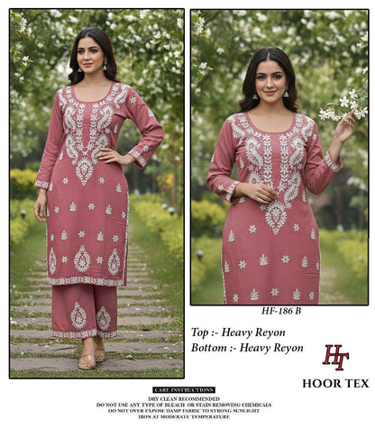 Hf 186 Hoor Tex Heavy Reyon Co Ord Set Wholesale Price