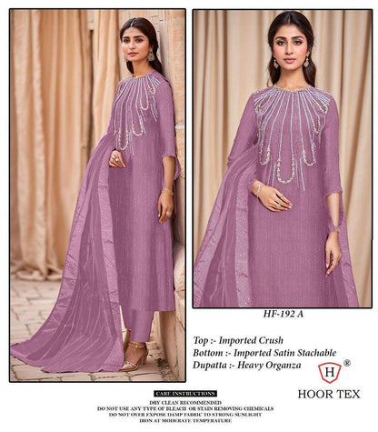 Hf 192 Hoor Tex Imported Pakistani Readymade Suits Supplier