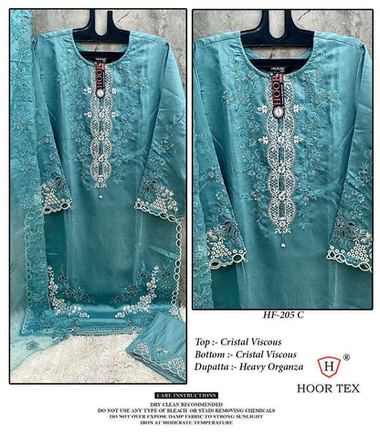 Hf 205 Hoor Tex Viscose Pakistani Readymade Suits Manufacturer India