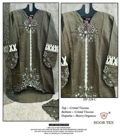 Hf 228 Hoor Tex Viscose Pakistani Readymade Suits Wholesale Price