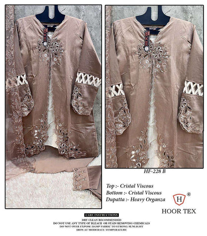 Hf 228 Hoor Tex Viscose Pakistani Readymade Suits Wholesale Price