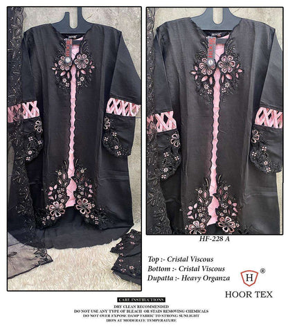 Hf 228 Hoor Tex Viscose Pakistani Readymade Suits Wholesale Price