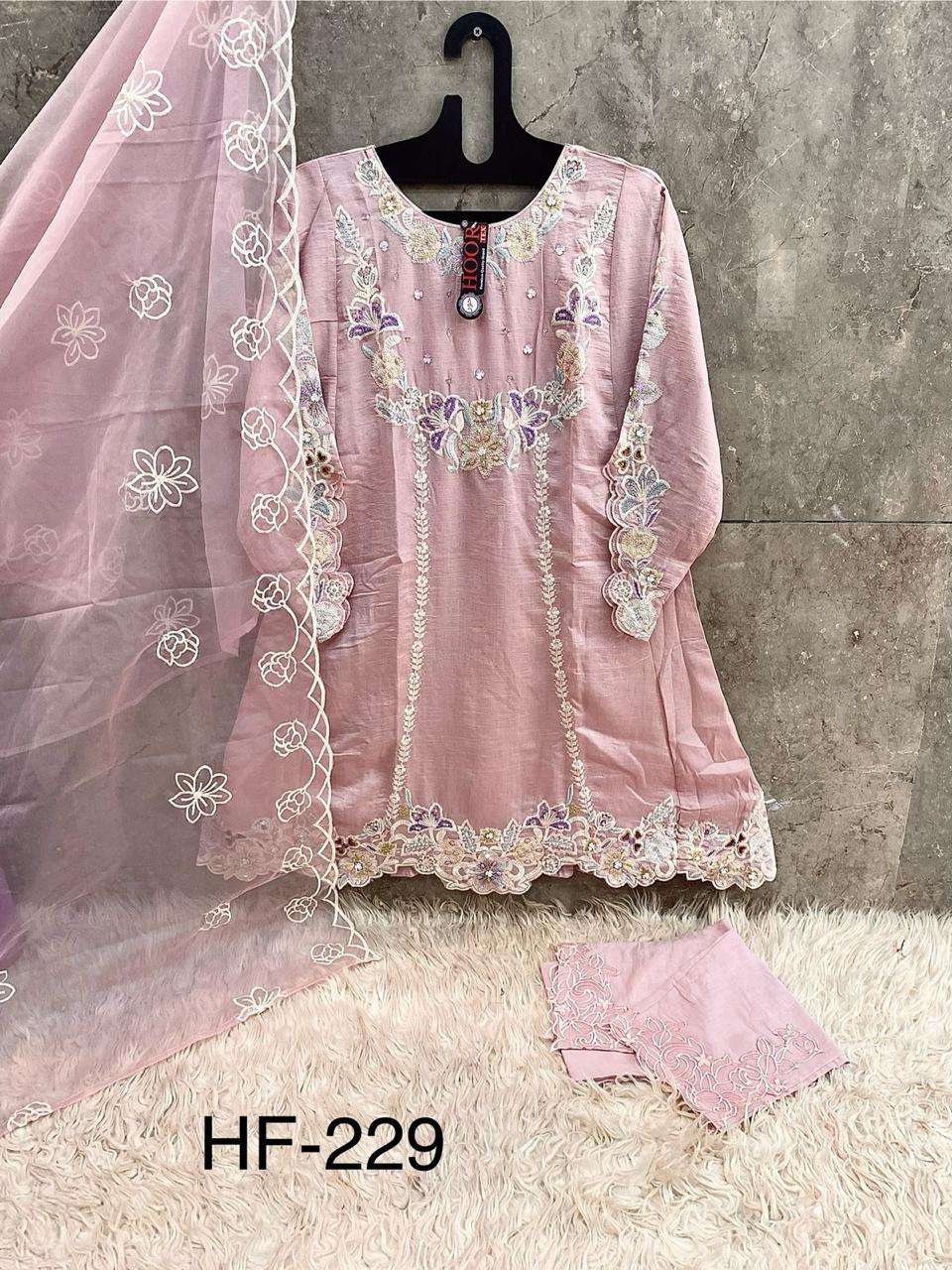 Hf 229 Hoor Tex Imported Viscose Pakistani Readymade Suits Supplier Gujarat