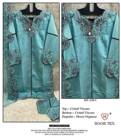 Hf 230 Hoor Tex Viscose Pakistani Readymade Suits Wholesaler Ahmedabad