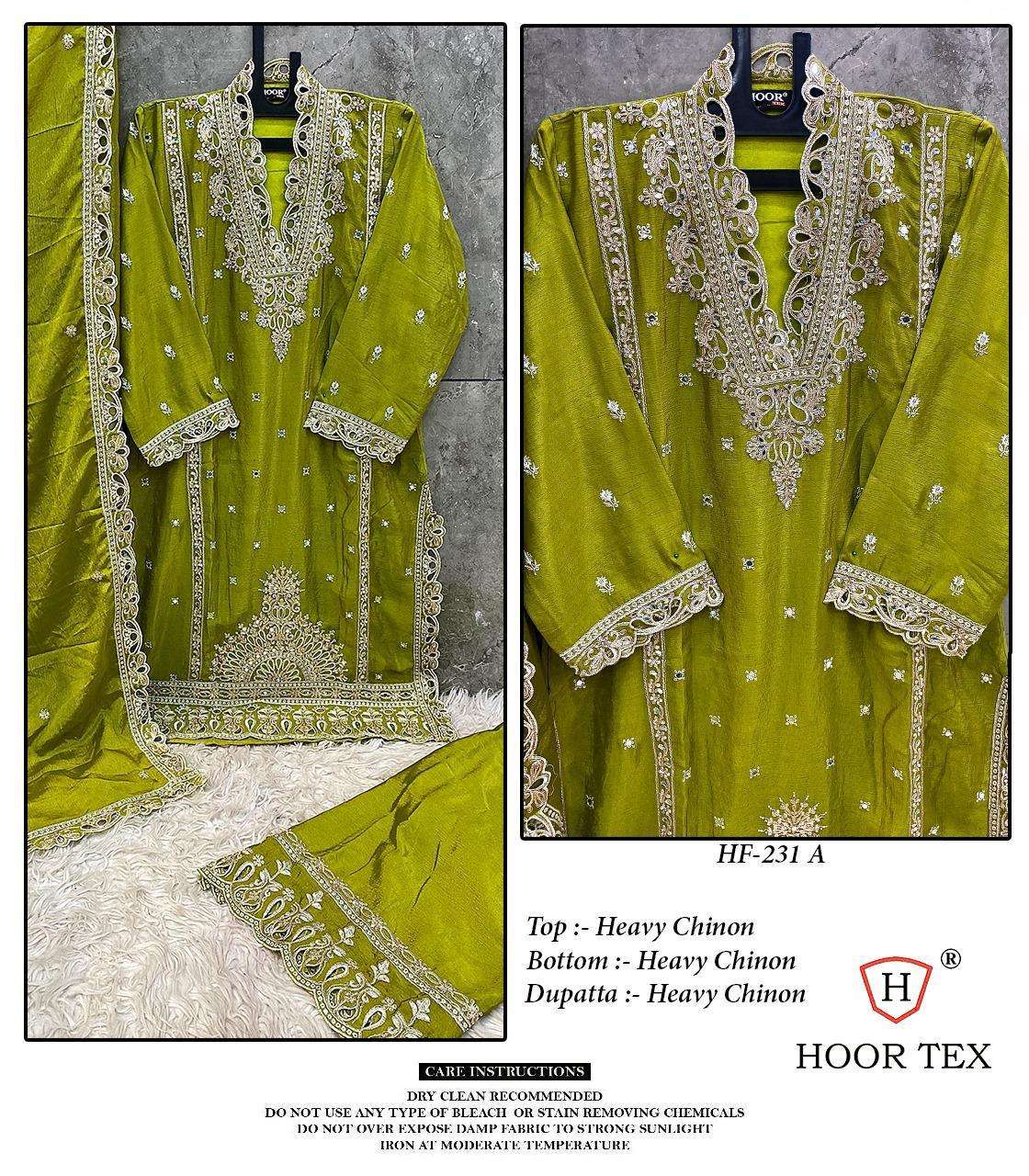 Hf 231 Hoor Tex Chinon Pakistani Readymade Suits Manufacturer Ahmedabad