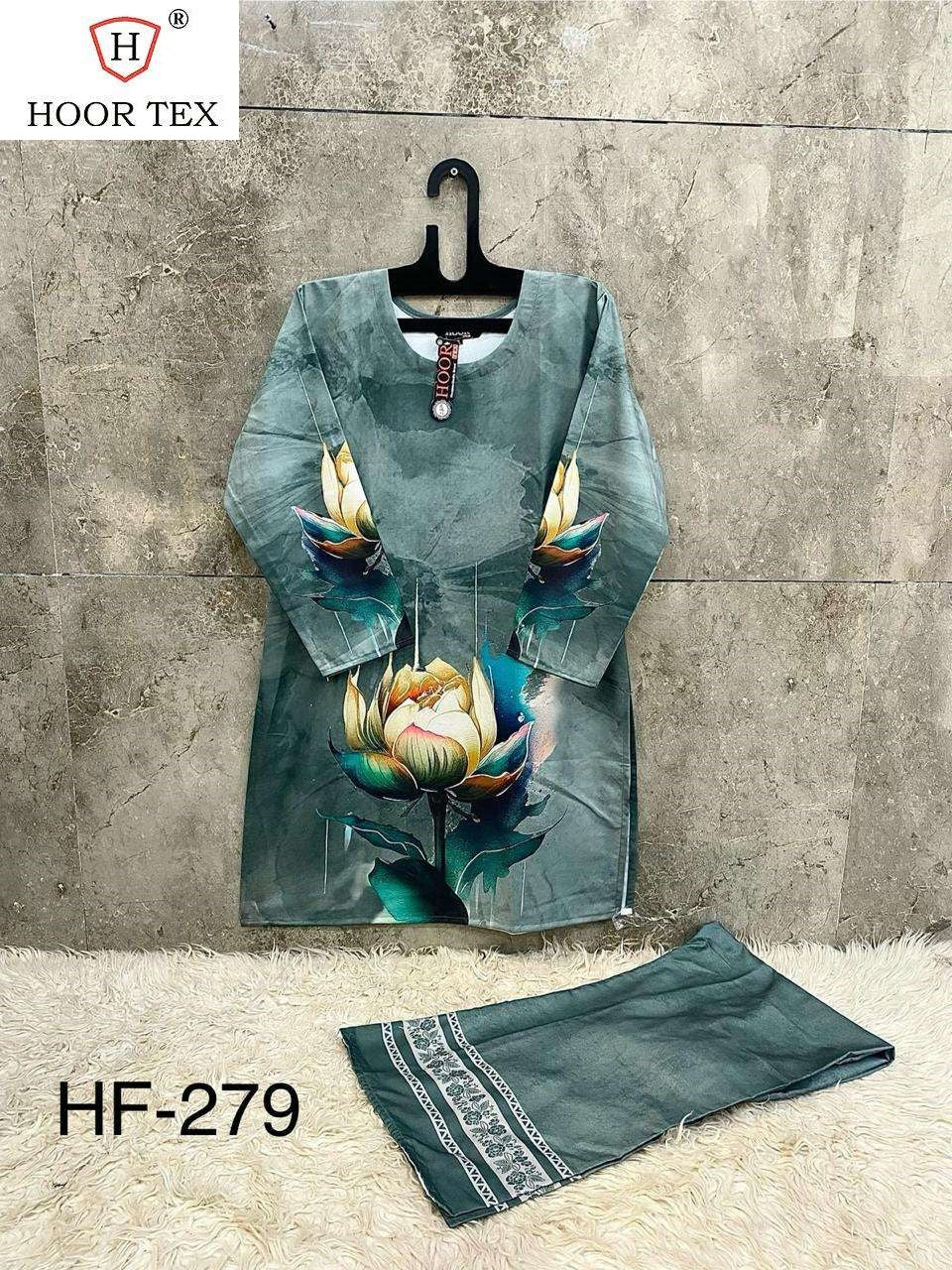 Hf 273 Karachi Print Hoor Tex Co Ord Set Manufacturer India