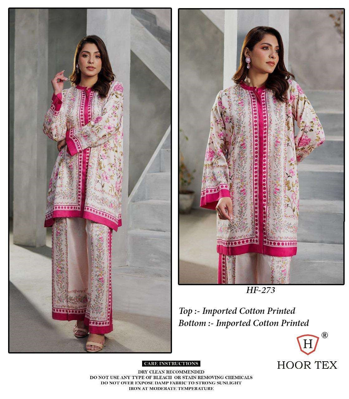 Hf 273 Karachi Print Hoor Tex Co Ord Set Manufacturer India