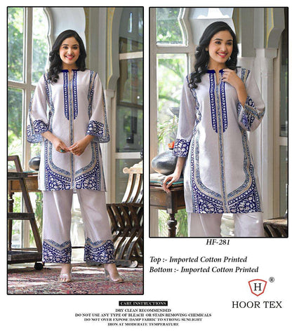Hf 273 Karachi Print Hoor Tex Co Ord Set Manufacturer India
