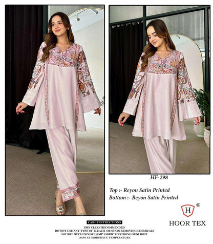 Hf 290-299 Karachi Hoor Tex Reyon Co Ord Set Wholesale
