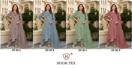 Hf 301 Hoor Tex Viscose Pakistani Readymade Suits Wholesaler India