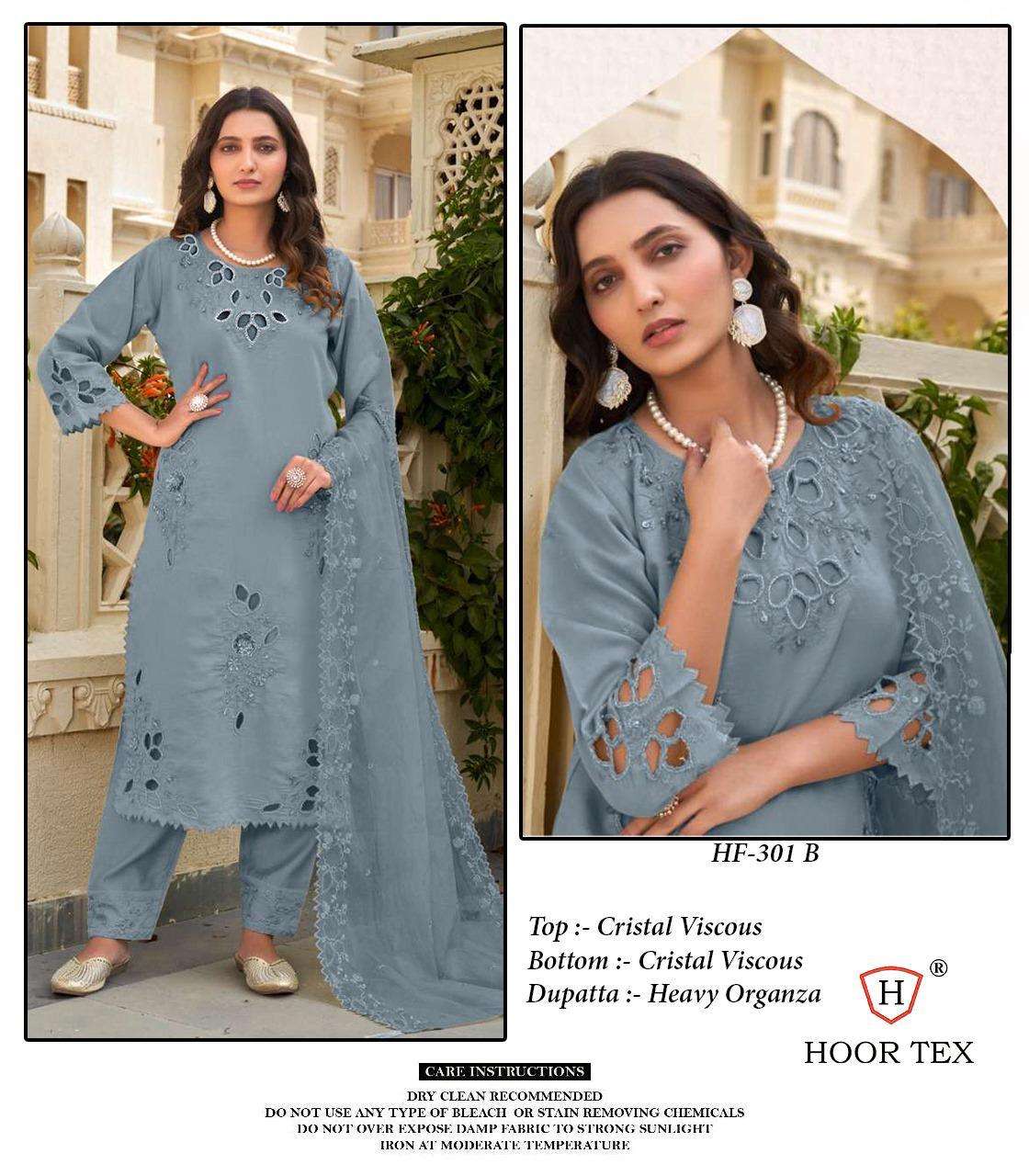 Hf 301 Hoor Tex Viscose Pakistani Readymade Suits Wholesaler India