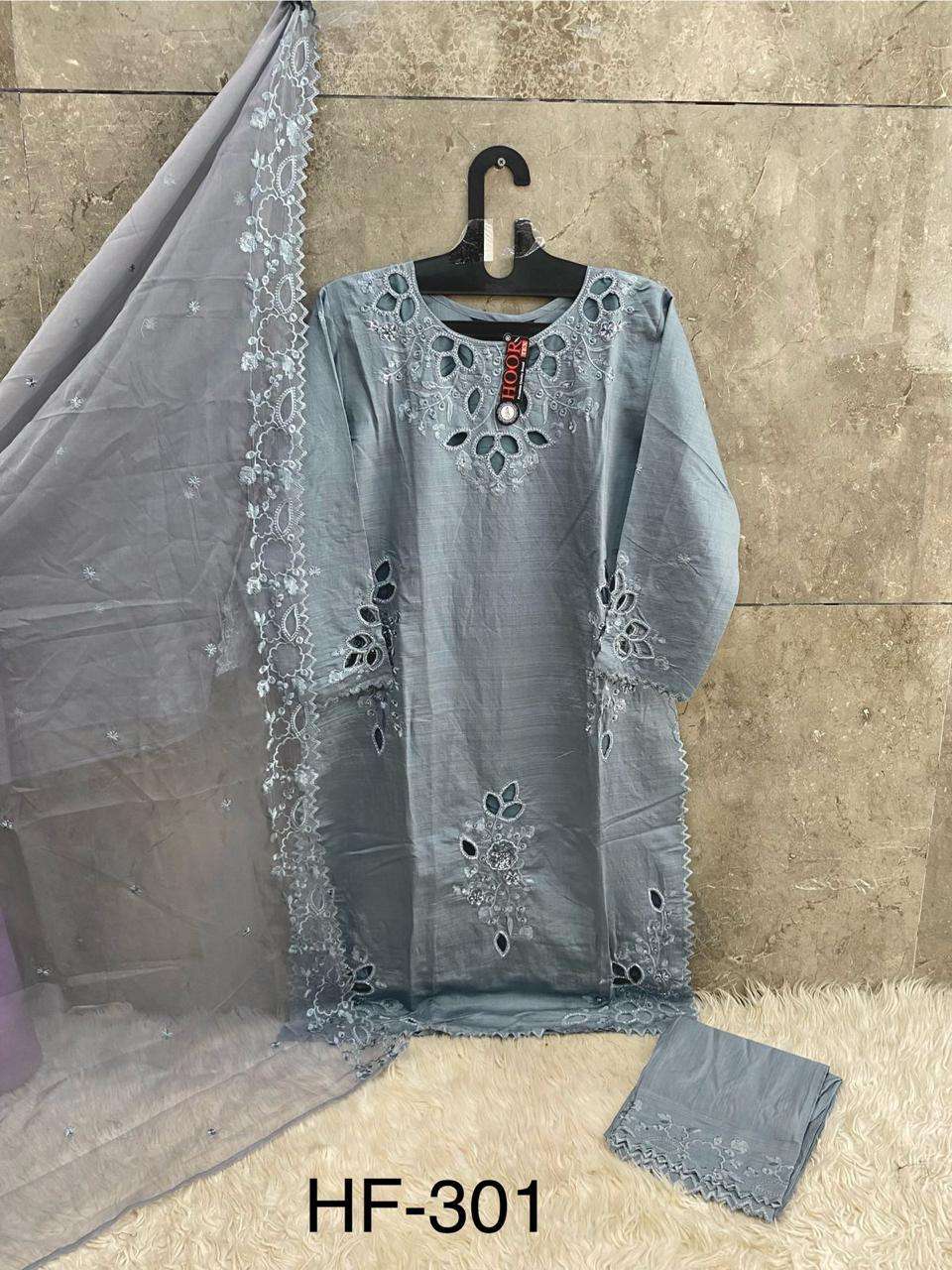 Hf 301 Hoor Tex Viscose Pakistani Readymade Suits Wholesaler India