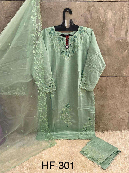 Hf 301 Hoor Tex Viscose Pakistani Readymade Suits Wholesaler India