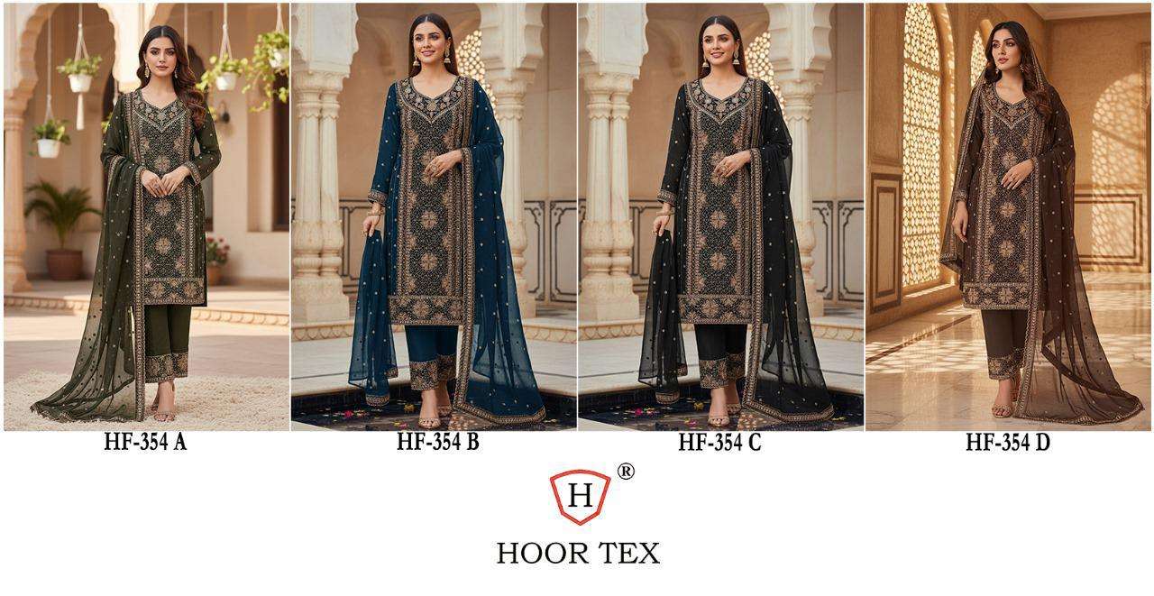 Hf 354 Hoor Tex Georgette Pakistani Readymade Suits Manufacturer Ahmedabad
