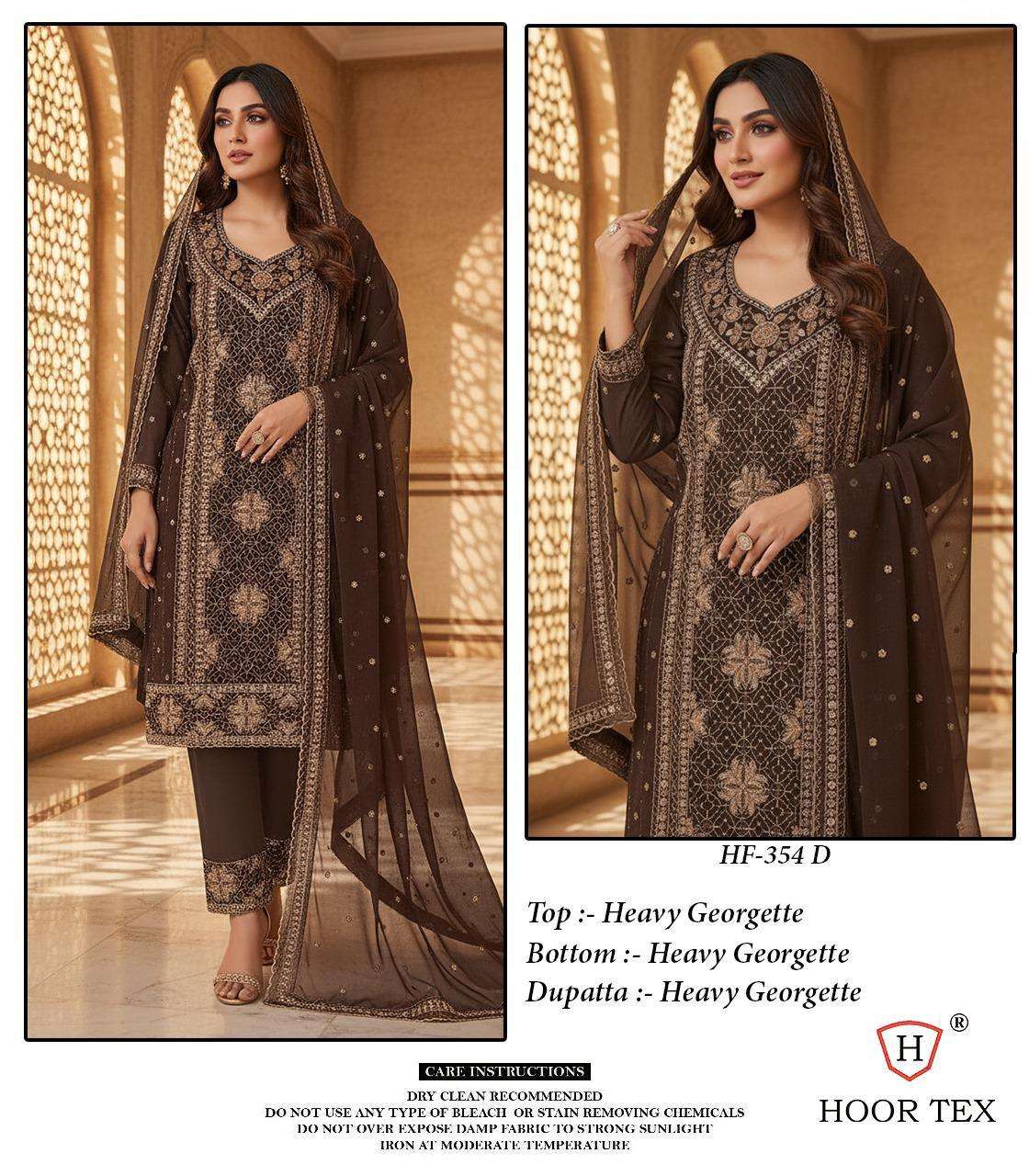 Hf 354 Hoor Tex Georgette Pakistani Readymade Suits Manufacturer Ahmedabad