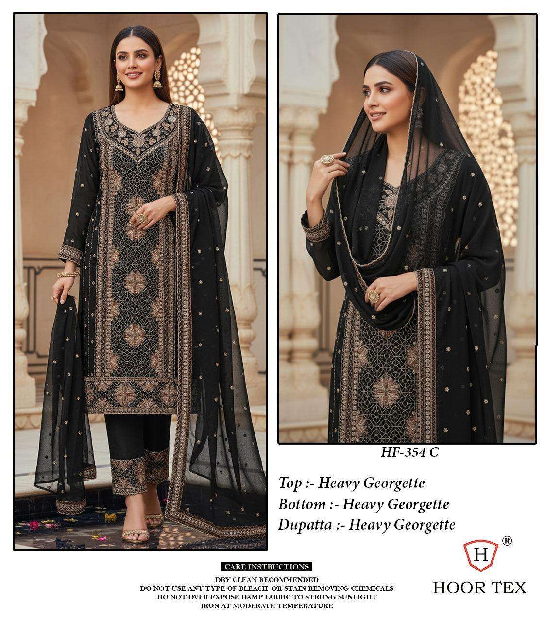 Hf 354 Hoor Tex Georgette Pakistani Readymade Suits Manufacturer Ahmedabad