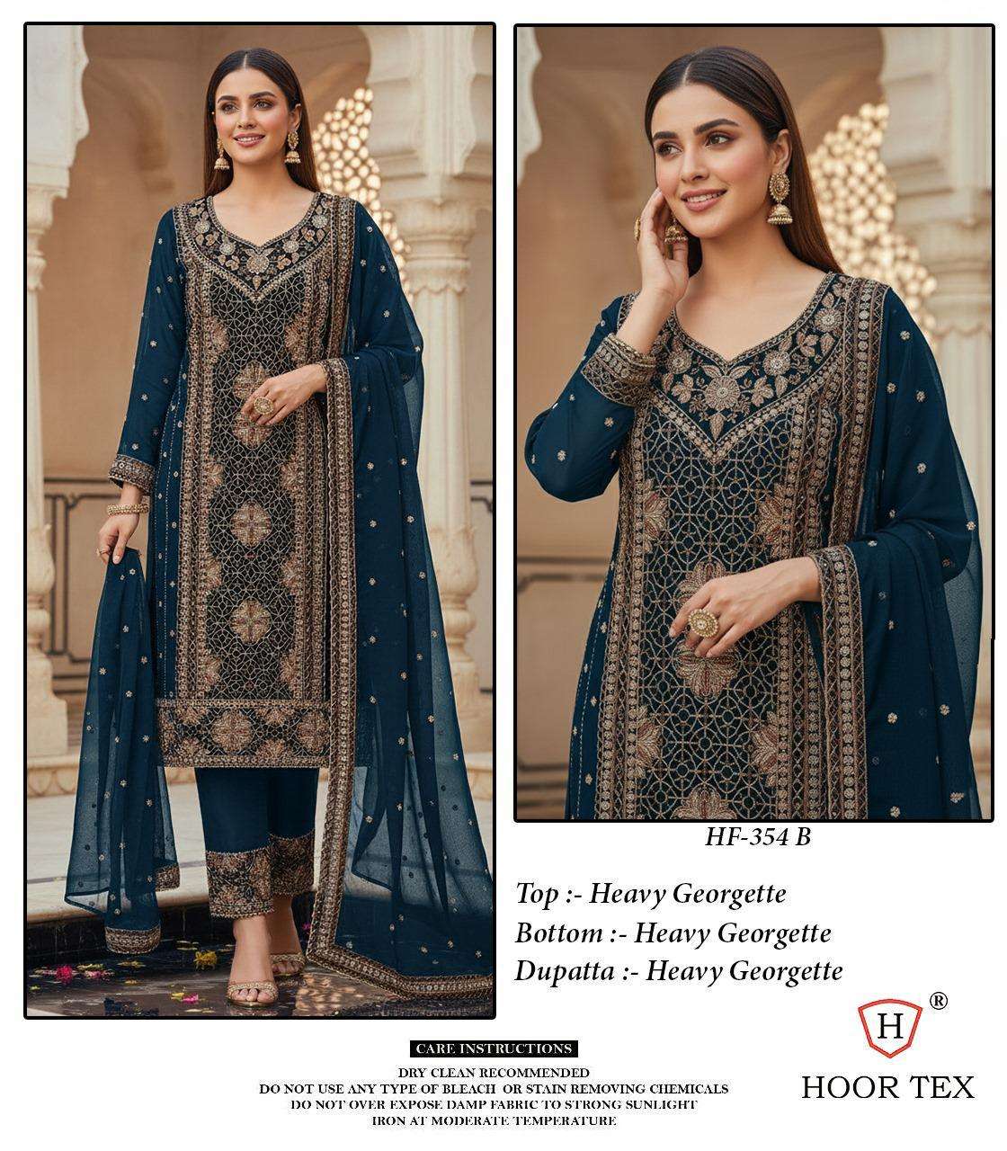 Hf 354 Hoor Tex Georgette Pakistani Readymade Suits Manufacturer Ahmedabad