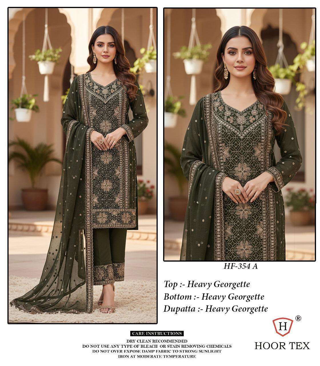 Hf 354 Hoor Tex Georgette Pakistani Readymade Suits Manufacturer Ahmedabad