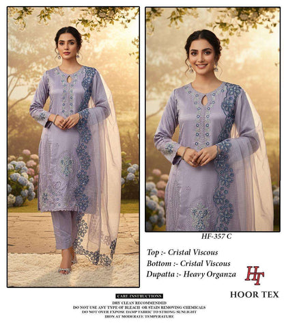 Hf 357 Hoor Tex Viscose Pakistani Readymade Suits Wholesaler Ahmedabad