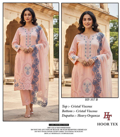 Hf 357 Hoor Tex Viscose Pakistani Readymade Suits Wholesaler Ahmedabad