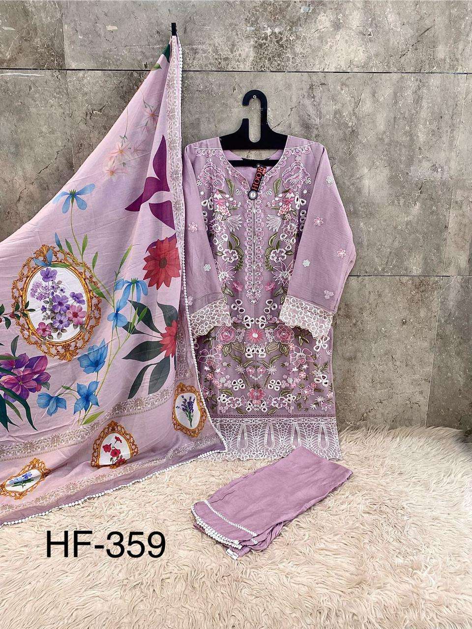 Hf 359 Hoor Tex Chiffon Pakistani Readymade Suits Supplier