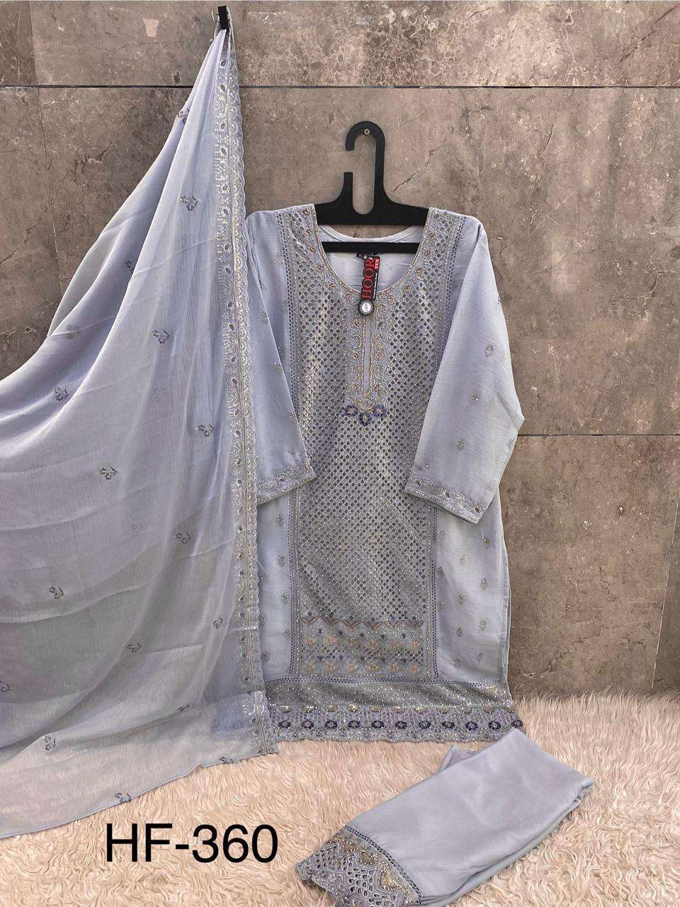 Hf 360 Hoor Tex Chiffon Pakistani Readymade Suits Wholesaler Ahmedabad