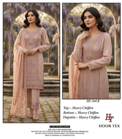 Hf 360 Hoor Tex Chiffon Pakistani Readymade Suits Wholesaler Ahmedabad