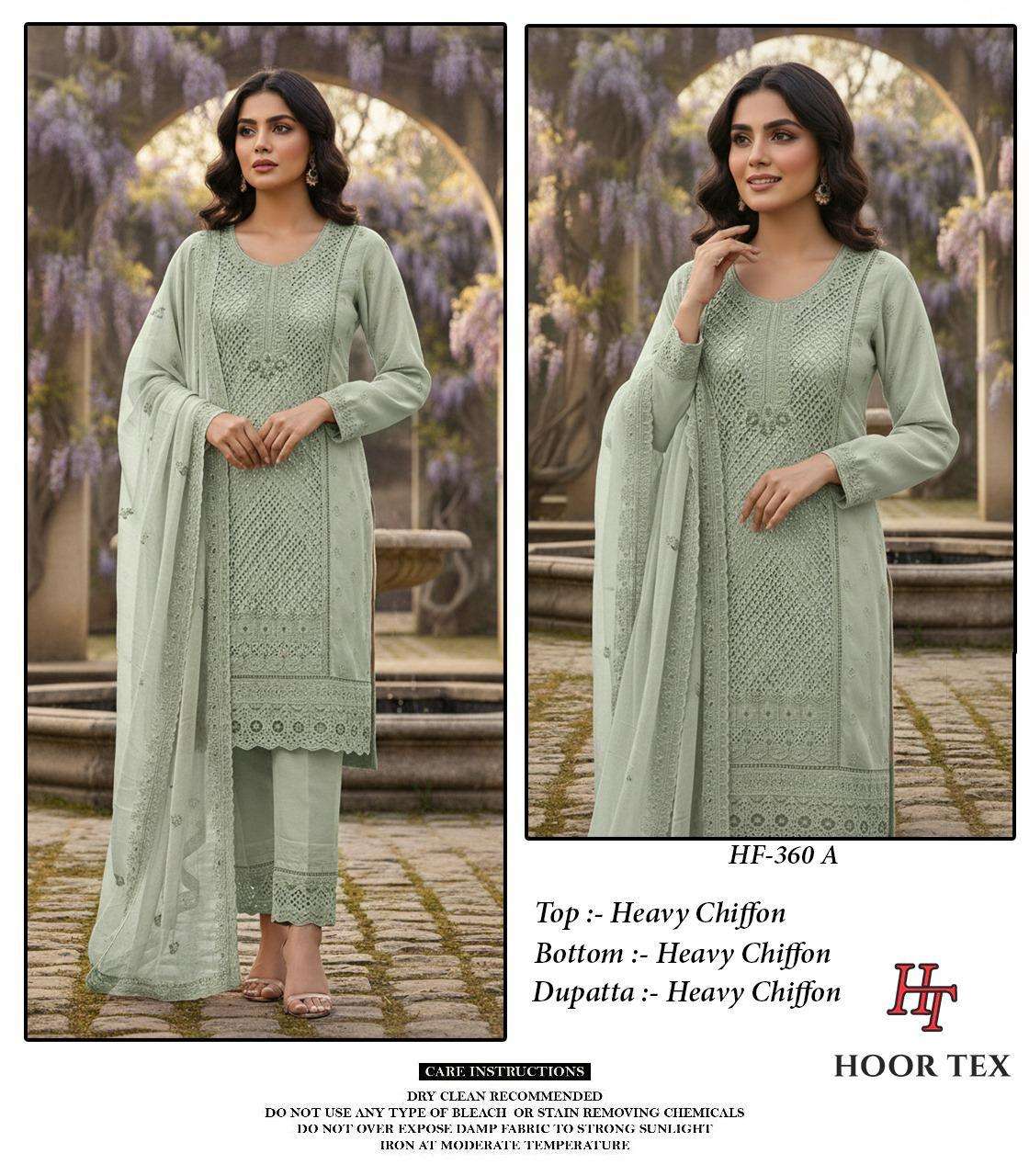 Hf 360 Hoor Tex Chiffon Pakistani Readymade Suits Wholesaler Ahmedabad