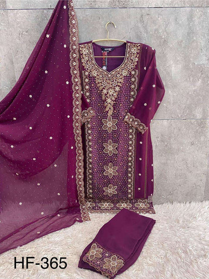 Hf 365 Hoor Tex Georgette Pakistani Readymade Suits Manufacturer Ahmedabad
