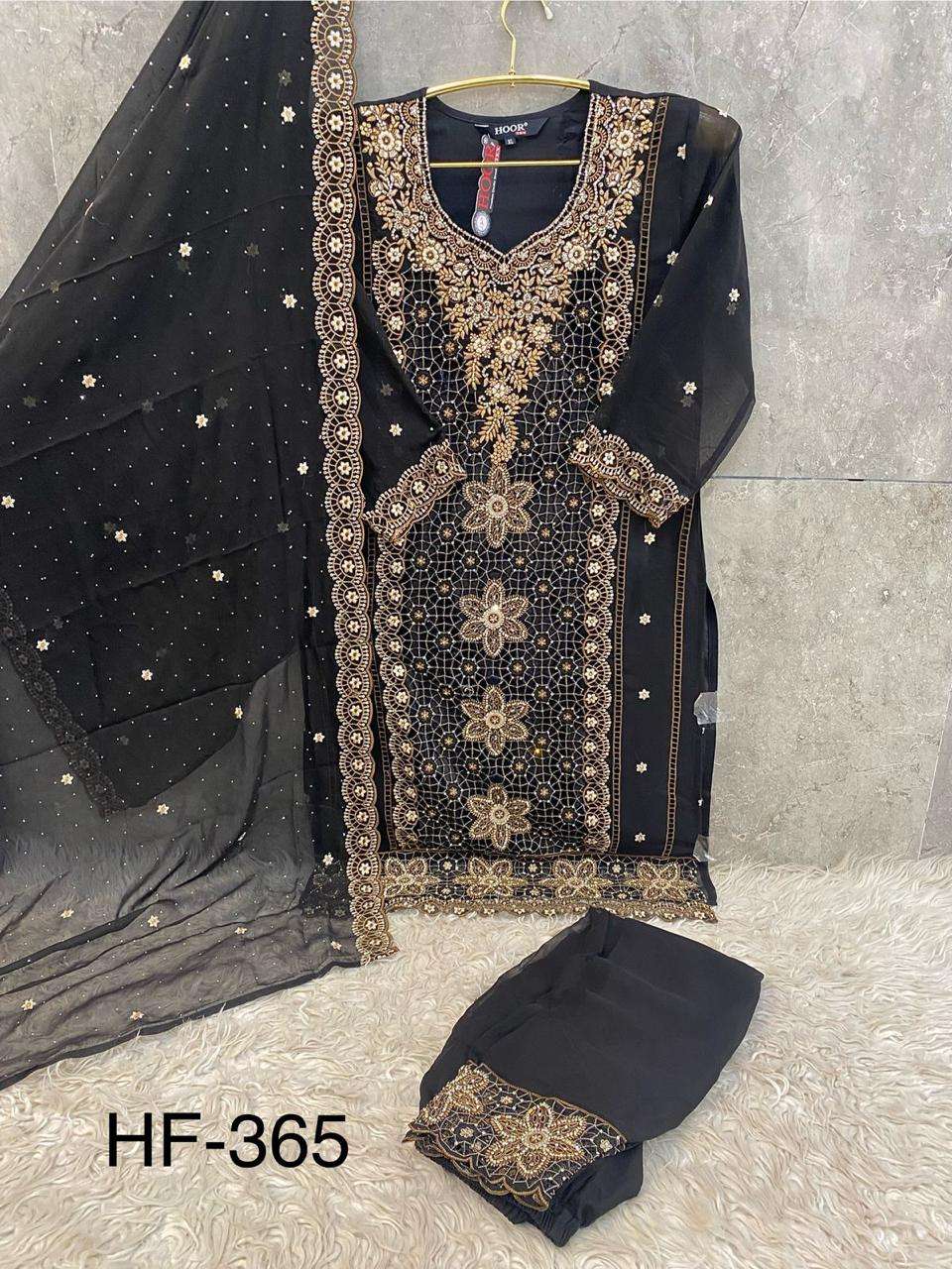 Hf 365 Hoor Tex Georgette Pakistani Readymade Suits Manufacturer Ahmedabad