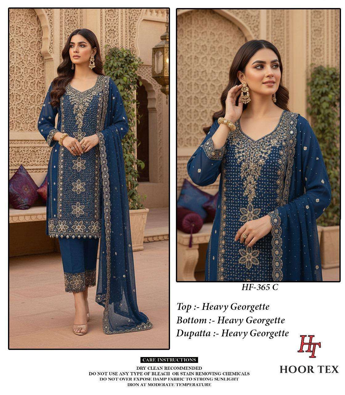 Hf 365 Hoor Tex Georgette Pakistani Readymade Suits Manufacturer Ahmedabad
