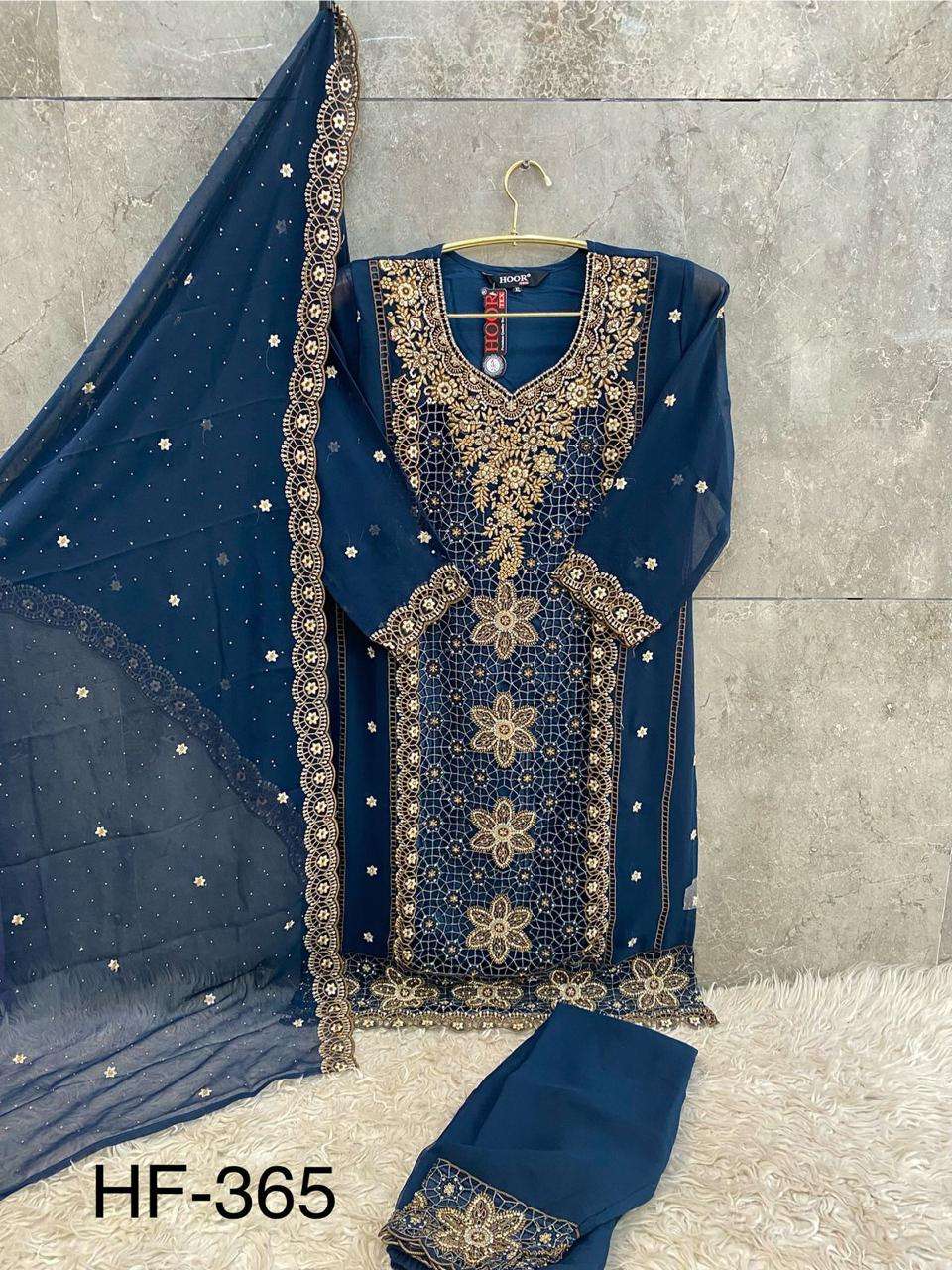 Hf 365 Hoor Tex Georgette Pakistani Readymade Suits Manufacturer Ahmedabad
