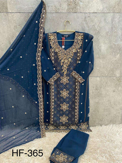 Hf 365 Hoor Tex Georgette Pakistani Readymade Suits Manufacturer Ahmedabad