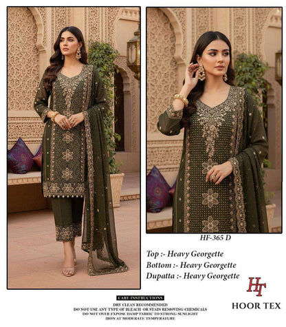 Hf 365 Hoor Tex Georgette Pakistani Readymade Suits Manufacturer Ahmedabad