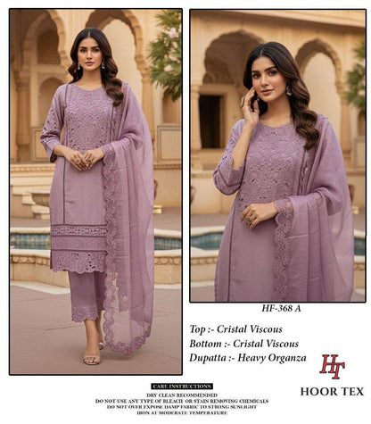 Hf 368 Hoor Tex Viscose Pakistani Readymade Suits Supplier Ahmedabad