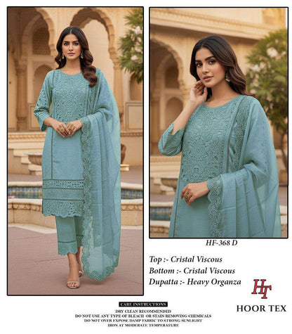 Hf 368 Hoor Tex Viscose Pakistani Readymade Suits Supplier Ahmedabad