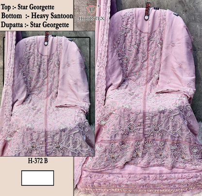Hf 372 Hoor Tex Fox Georgette Pakistani Salwar Suits Manufacturer India