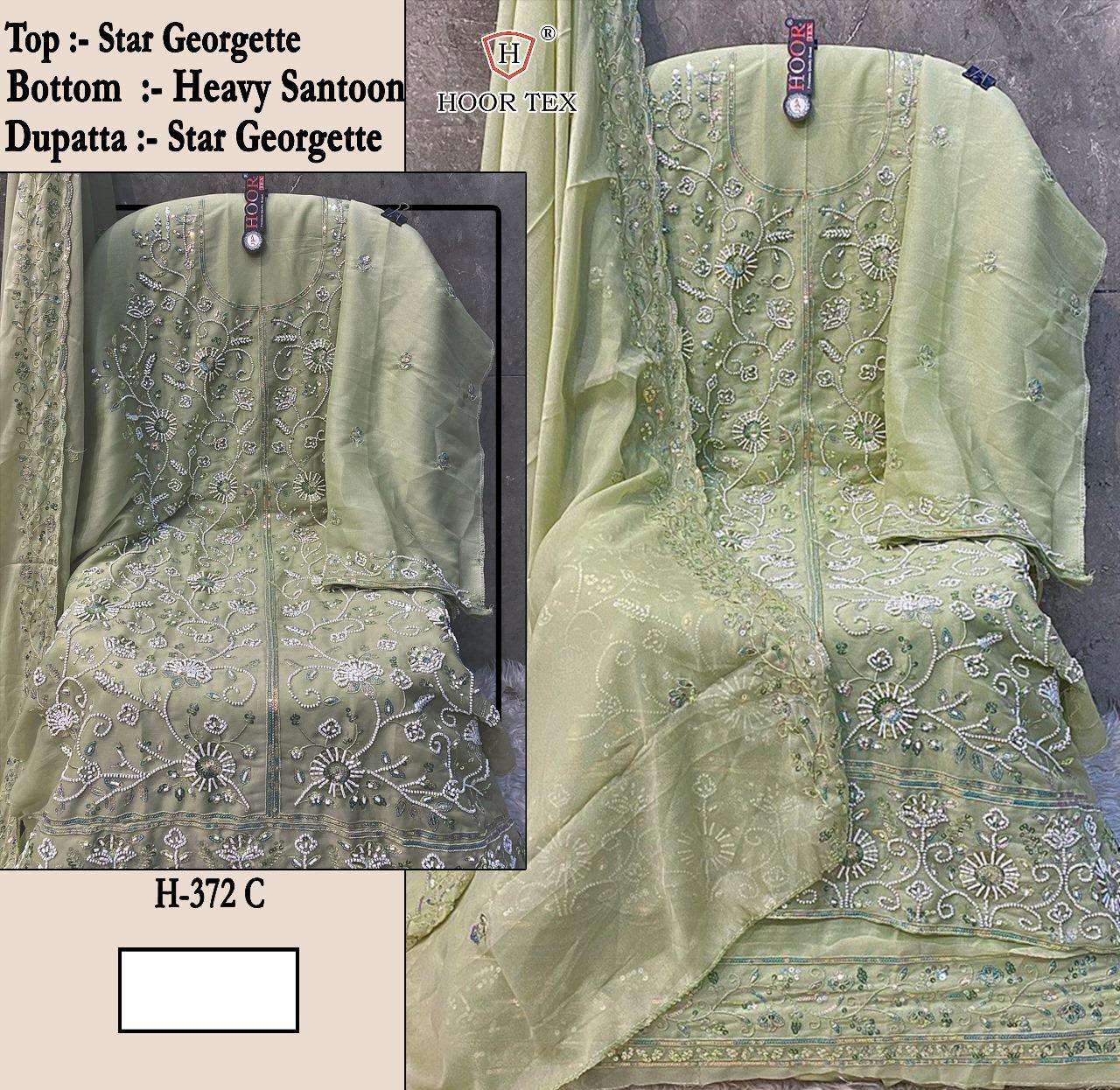Hf 372 Hoor Tex Fox Georgette Pakistani Salwar Suits Manufacturer India