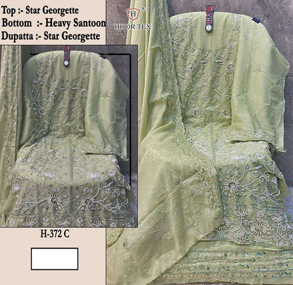 Hf 372 Hoor Tex Fox Georgette Pakistani Salwar Suits Manufacturer India