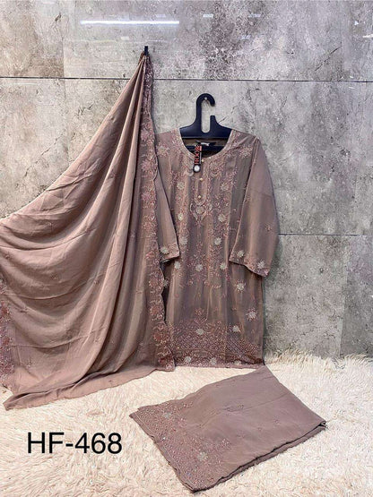 Hf 468 Hoor Tex Georgette Pakistani Readymade Suits Wholesaler Ahmedabad
