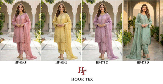 Hf 575 Hoor Tex Tesla Pakistani Readymade Suits Supplier Gujarat
