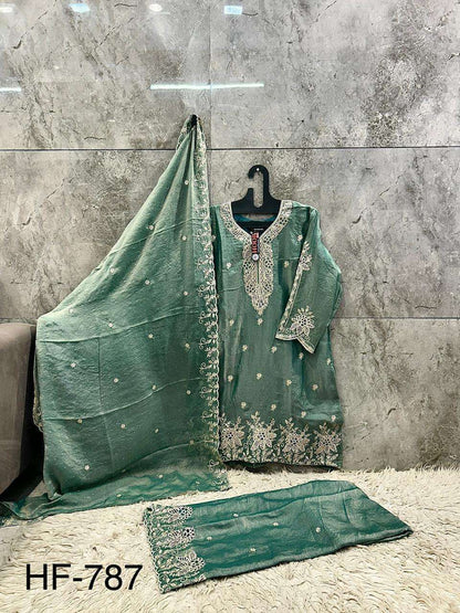 Hf 787 Hoor Tex Silk Pakistani Readymade Suits Exporter India